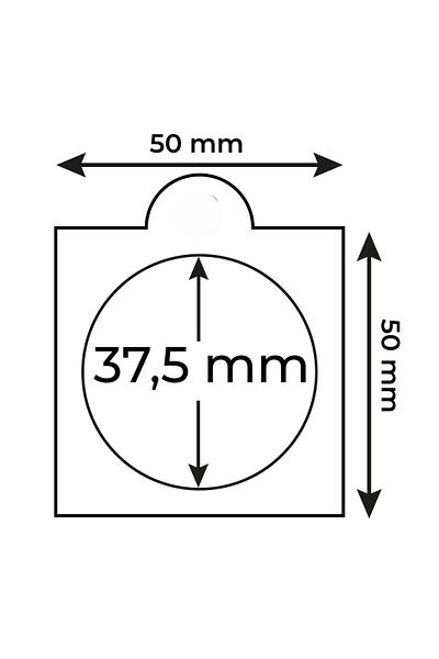 3Alp Koleksiyon Coin Carton Sealing 37.5 Mm, Self Adhesive - Without Sticker (There Are 25 Pieces in 1 Box)