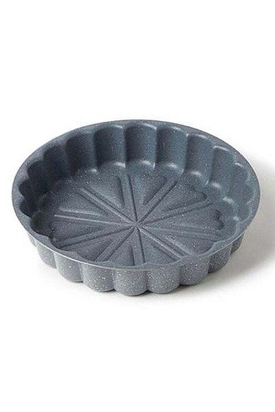 Dessini Cake Mould, 28 CM Cake Pan (Flower Shape), Grey