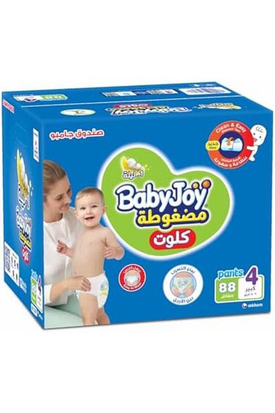 BabyJoy Cullote Pants Diaper, Jumbo Box Large Size 4, Count 88, 9 -14 Kg