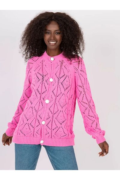 UniqueStore.ro Debora Cardigan, Pink With Decorative Buttons - Unique