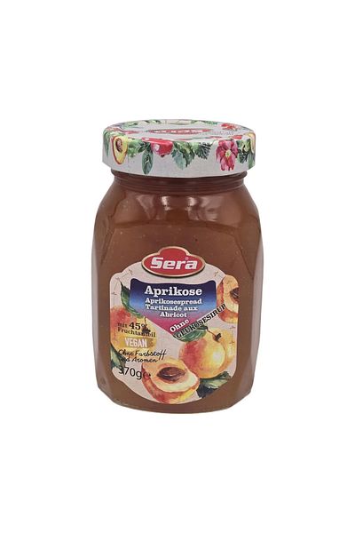 SERA Apricot Jam with 45% Fruit – Sera, Traditional Turkish, Vegan, 370g