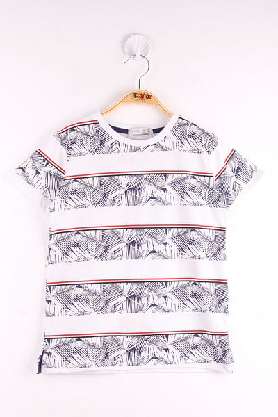 Toontoy Boy's Leaf Printed T-Shirt