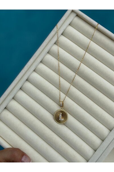 Rüya Stone L Letter Necklace