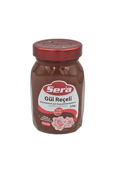 SERA Rose Petal Jam with 45% Fruit – Sera, Traditional Turkish, Vegan, 370g