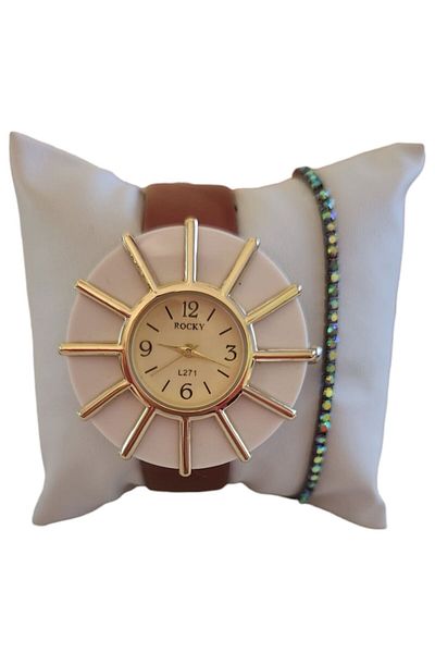 ROCKY Set Ceas Casual de Dama cu Bratara Inclusa