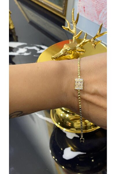 Store 14K Gold Color Zircon Stone Xuping Bracelet 18 cm