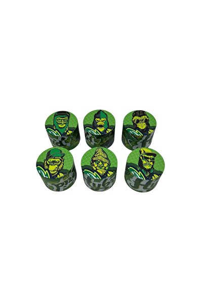 mbgrinders (Karışık Stok) 1 Adet 40mm Gorilla Rolling Stars 4 Parça Metal Tüt...
