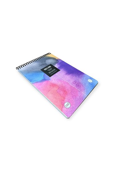 Polin Pastel Block A4 Notepad, 100 Sheets Checkered, Colorful Design