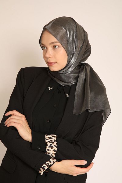 BERCHEM SCARF Akel Plain Aura Shiny Shawl – Modern Design That Unites Elegance and Elegance
