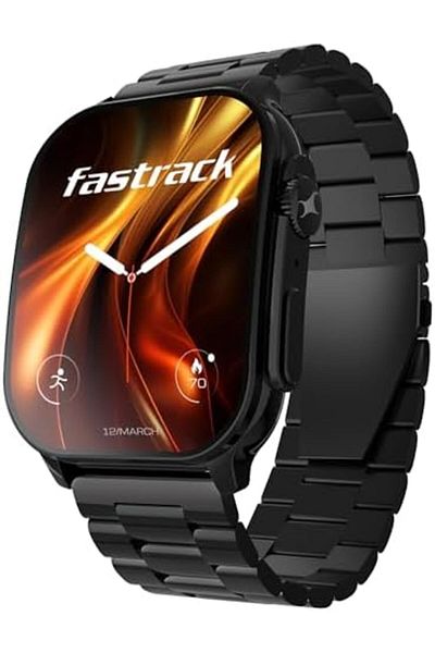 FASTRACK Horizon S1 Smart Watch 1.96" AMOLED Display, Health Suite, BT Calling, Black Metal Case