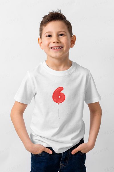 feinas Tricou pentru copii - Ziua de nastere de 6 ani-