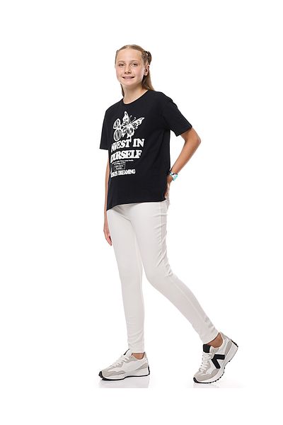 R&B White GIRLS KNIT BOTTOM 8-16Y