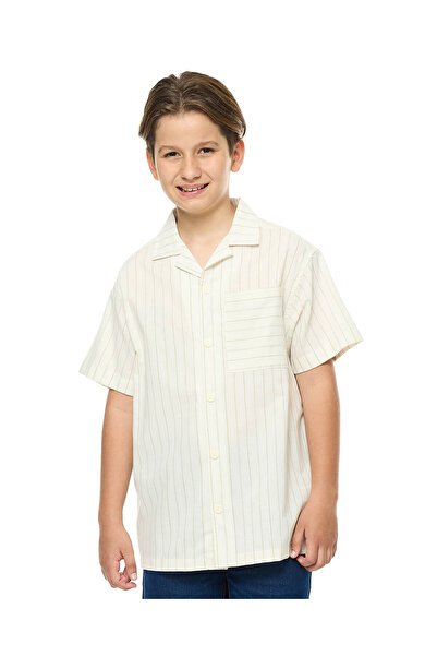R&B قميص عاجي للأولاد من 8 إلى 16 سنة
