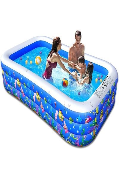 Brivoo® Promo Package: Inflatable Pool for Family, Children, 210cm, Rectangular, Brivoo®+Inflatable Pool