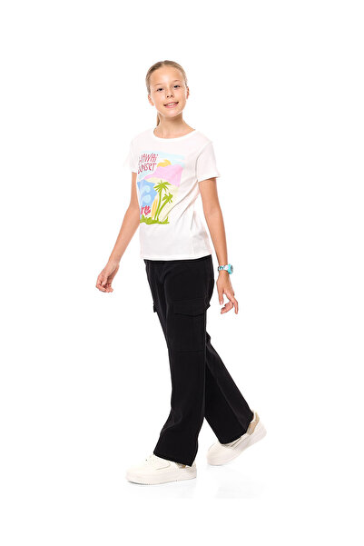 R&B Black GIRLS WOVEN PANT 8-16Y