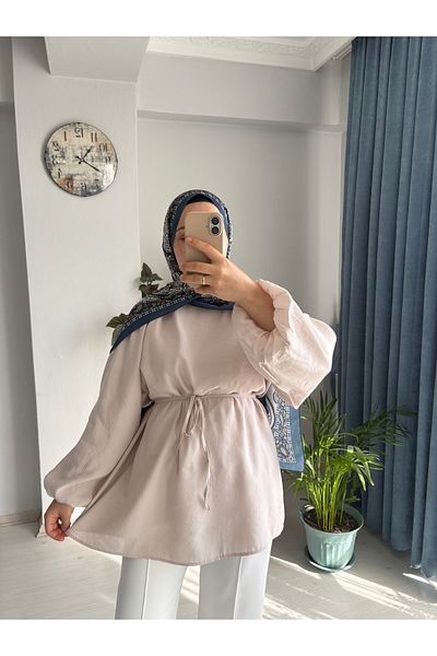 MODA EGE Modal Fabric Balloon Sleeve Tunic