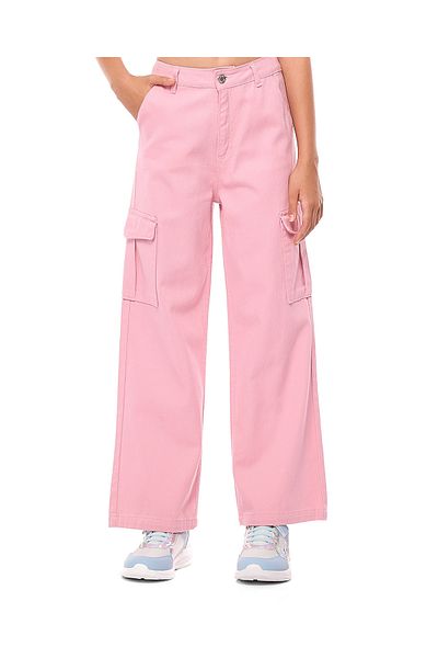 R&B Pink GIRLS WOVEN PANT 8-16Y