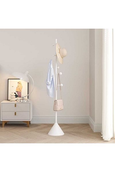 Generic a modern, minimalist floor-standing coat, Abaya and clothes rack, a Nordic and light luxury design