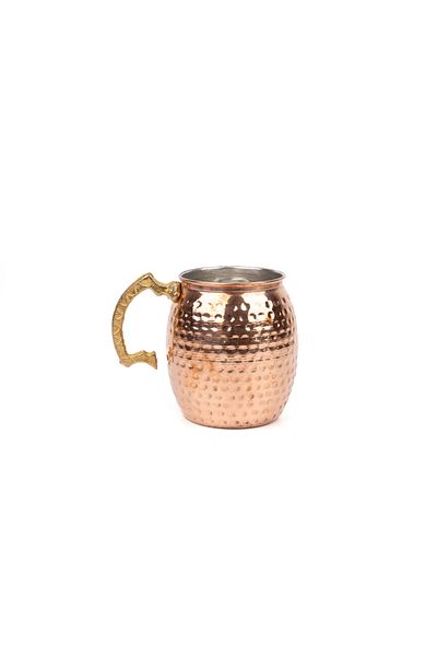 Haale Copper Handmade 300 ml Pewter Mug - Brass Handle