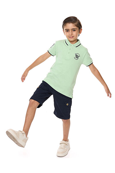 R&B Light Green BOYS POLO T-SHIRT 2-8Y