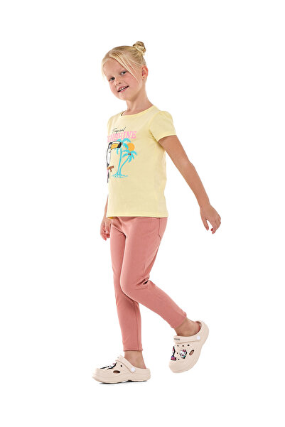 R&B بنطلون محبوك وردي للبنات من عمر 2 إلى 8 سنوات