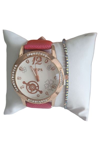 Francesca - Casual Women's Watch Set with Included Bracelet