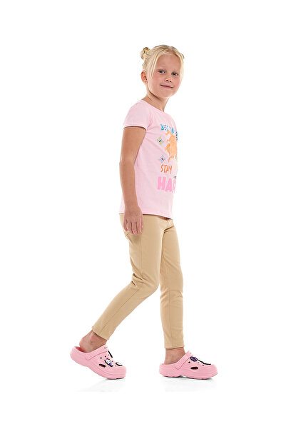 R&B بنطلون بيج محبوك للبنات من عمر 2 إلى 8 سنوات