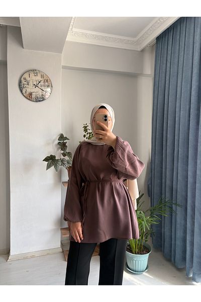 MODA EGE Modal Fabric Balloon Sleeve Tunic