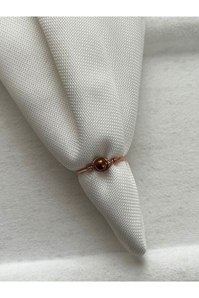 Pel Design Minimal Copper Hematite Stone Adjustable Copper Color Wire Ring