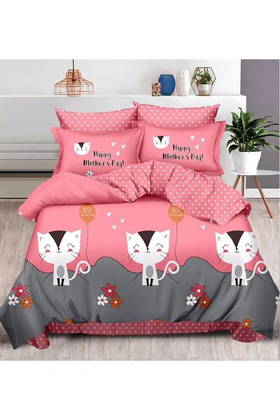 CHIRASO FINE Cotton Bedding Set, ELASTIC Sheet 180x200+25cm, Duvet Cover 200x230cm 4 Pillowcases