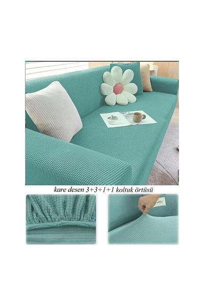 özzade lycra seat sofa bed sofa cover,seat cover pitikare pattern 3 3 1 1 set