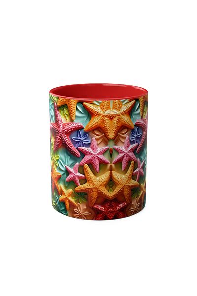 DUBLEMETRE Starfish Patterned Printed Mug