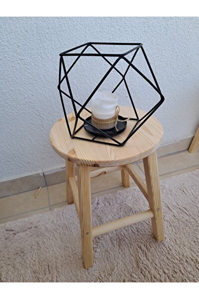 sjs ahşap Ahşap küçük yuvarlak tabure, çocuk taburesi, piknik, kamp taburesi