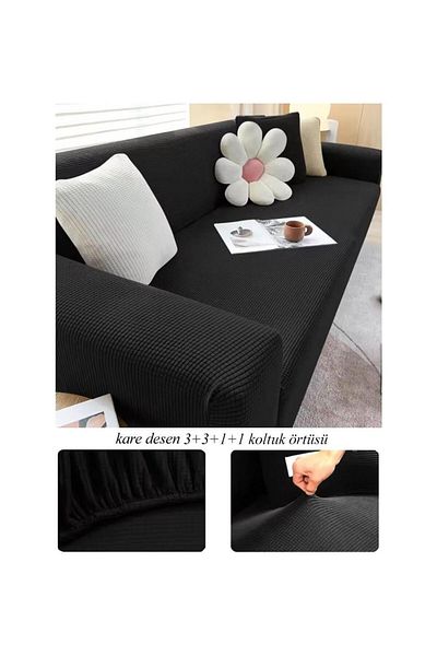 özzade lycra seat sofa bed sofa cover,seat cover pitikare pattern 3 3 1 1 set