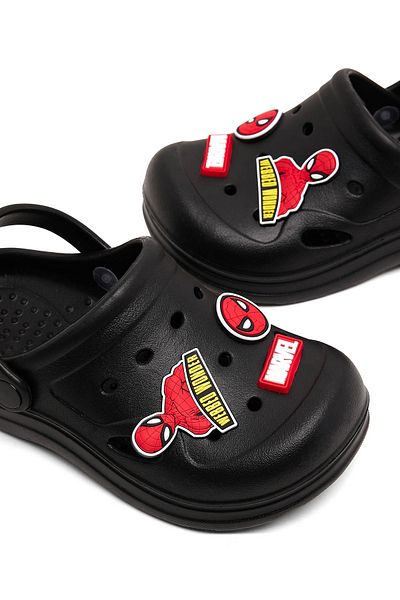 R&B Black KIDS BOYS CLOGS CHARACTER 26-31