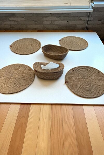 KRAFTELLA مجموعة ديكور من الجوت الطبيعي مكونة من 6 قطع - Supla مكونة من 4 قطع...