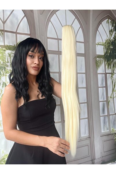 Suzan Peruk Tokalı Mandallı Postiş At Kuyruğu topuz saçı. Tak ve çık