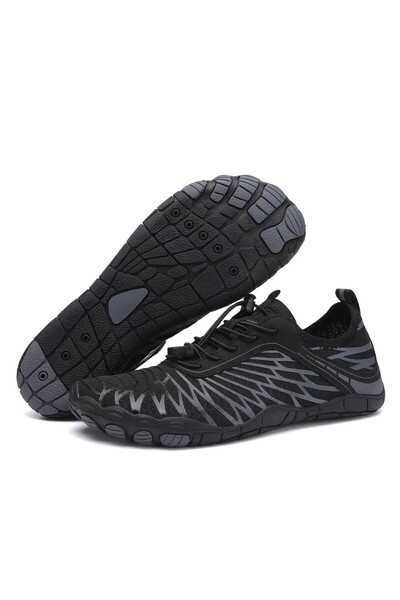 Aslan DENİZ AYAKKABISI HIZLI KURUYAN HAFİF, PLAJ, SÖRF ,DALIŞ VE YÜRÜYÜŞ AYAKKABISI,SPOR AYAKKABISI SİYAH