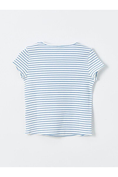 LC Waikiki Βρεφικό μπλουζάκι με κοντό μανίκι με ριγέ λαιμόκοψη (S4)