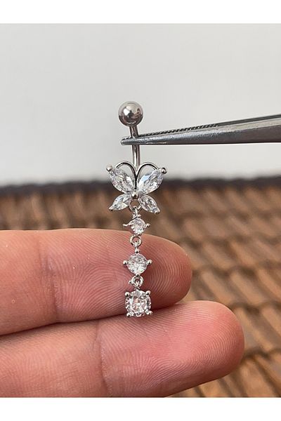 Rupen Kraft 316 L Surgical Steel Anti Allergic Dangle Butterfly Model Belly Piercing