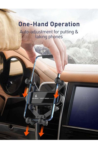 celibery Gravity Car Phone Holder – Automatic Vent Mount – Compatible with All Smartphones