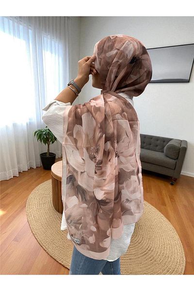Baştacı Soft Flower 0348 Pastel Powder Shawl
