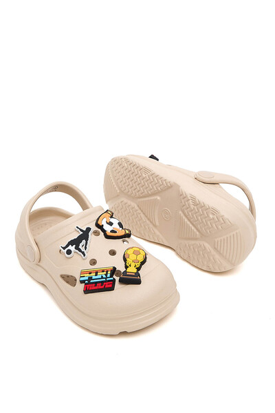 R&B Beige KIDS BOYS CLOGS 26-31