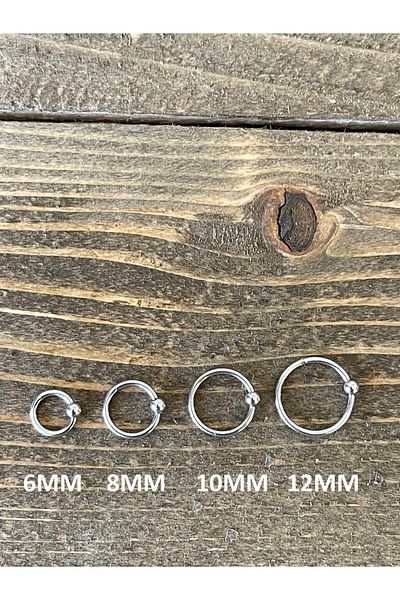 Rupen Kraft 316 L Surgical Steel Anti Allergic Ball Lock Ring Piercing Silver Color
