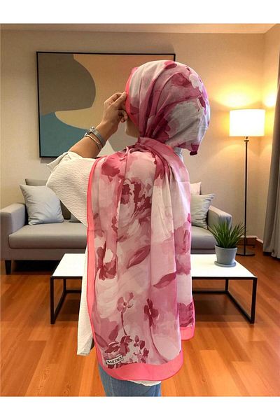 Baştacı Soft Batik 0347 Pink Shawl