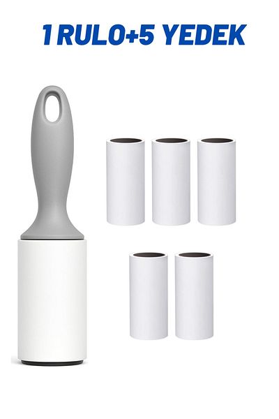 Makri High Adhesive Lint and Stain Collector 60 Leaf Roll, +5 Refill Rolls