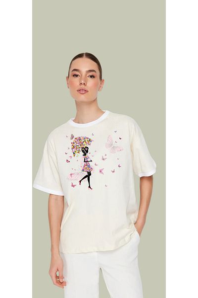 LARİSA COLLECTİON Oversize T-Shirt 100% Cotton