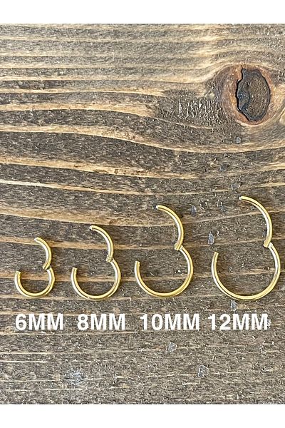 Rupen Kraft 316 L Surgical Steel Anti Allergic Interlock Ring Piercing Gold Color