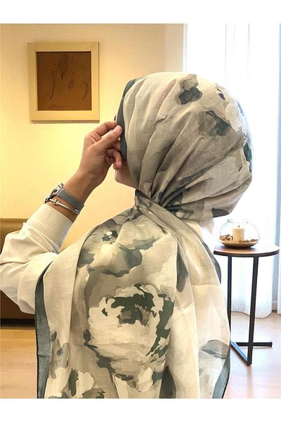 Baştacı Soft Batik 0347 Soft Green Shawl