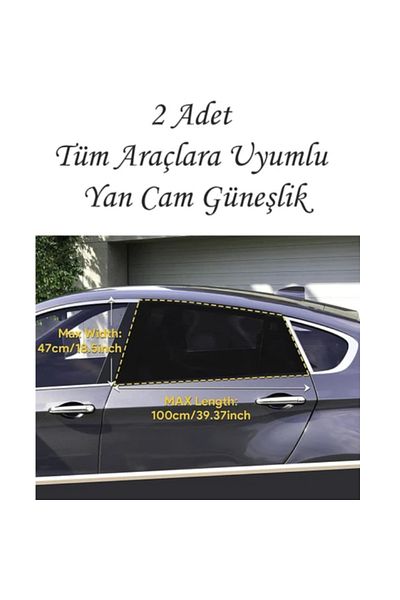 OKAVANGO Car Sunshade Side Window Curtain Auto Sunshade Vehicle Sunshade Front Window Sunshade 2Pcs